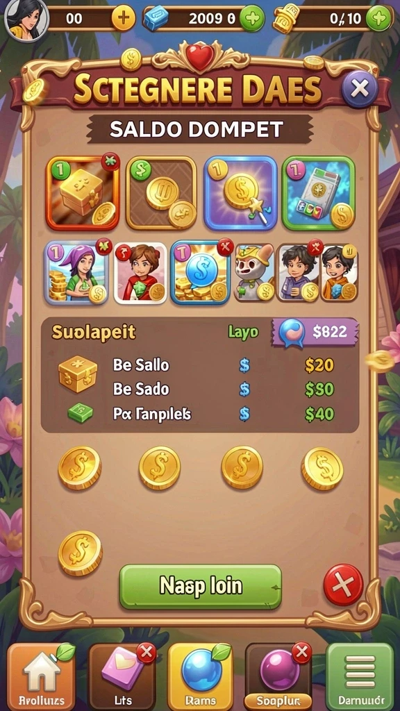 Screenshot menampilkan karakter unik yang bisa dipilih.