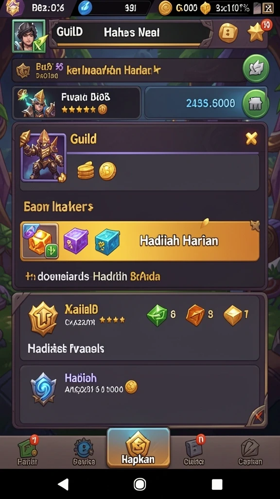 Sistem reward yang menarik untuk setiap pencapaian.