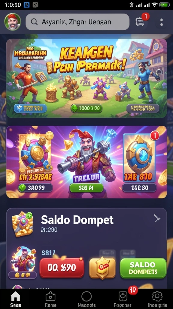 Tampilan awal aplikasi ANGKABET yang menarik.