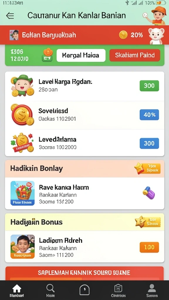 Mode permainan yang bervariasi untuk semua pemain.
