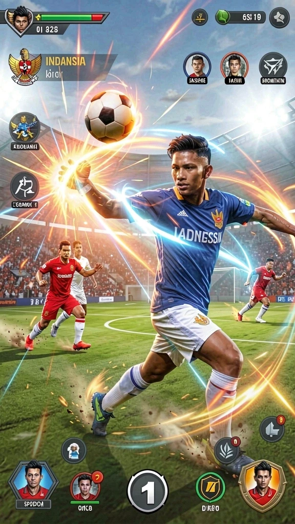 Screenshot menunjukkan gameplay yang penuh aksi.