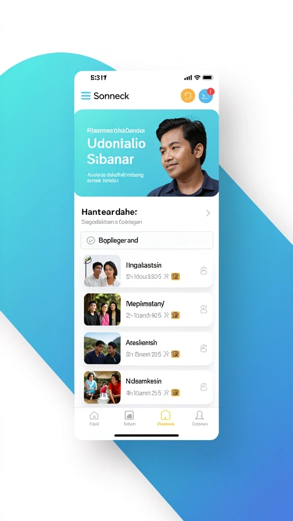 Tampilan awal D73 yang menarik dan user-friendly.