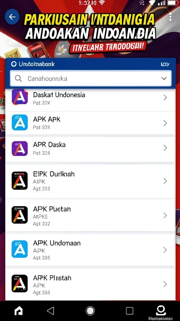 Tangkapan layar menunjukkan menu utama yang menarik.