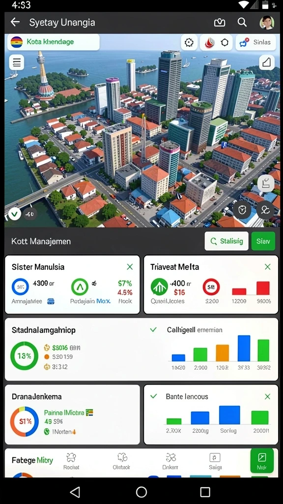 Tampilan awal yang memukau dan berwarna-warni.