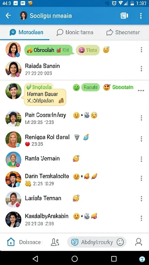 Antarmuka menu utama KAOL68 yang menarik.