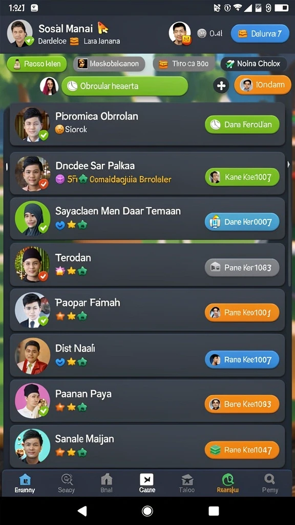 Tangkapan layar memperlihatkan berbagai item dan karakter yang bisa dipilih.