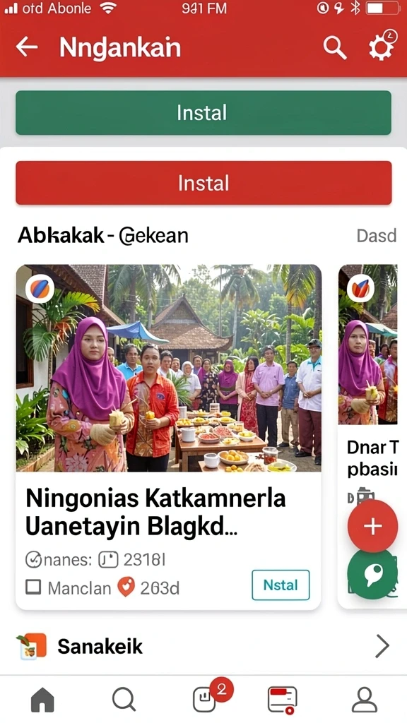 Gambar tampilan awal aplikasi POROS77 yang menarik.