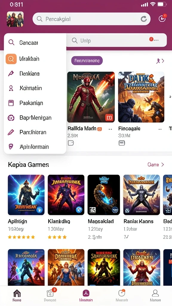Grafis yang memukau dengan efek suara yang menarik.