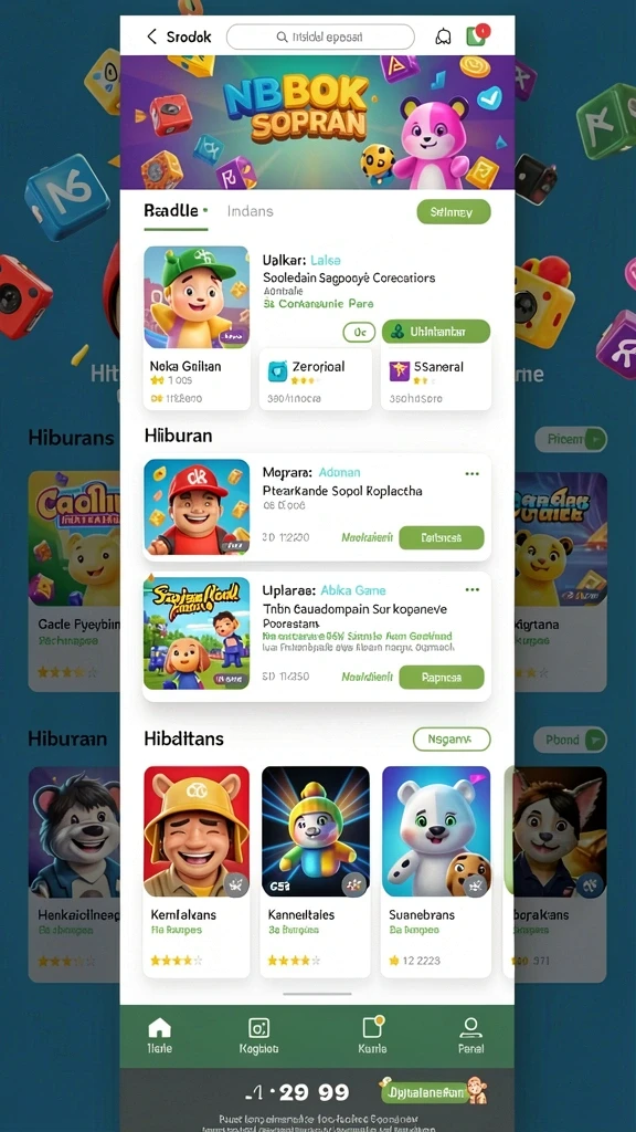 Fitur permainan yang beragam dan seru.